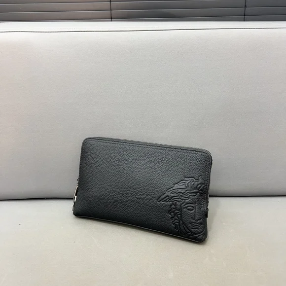 Versace cowhide code lock clutch bag